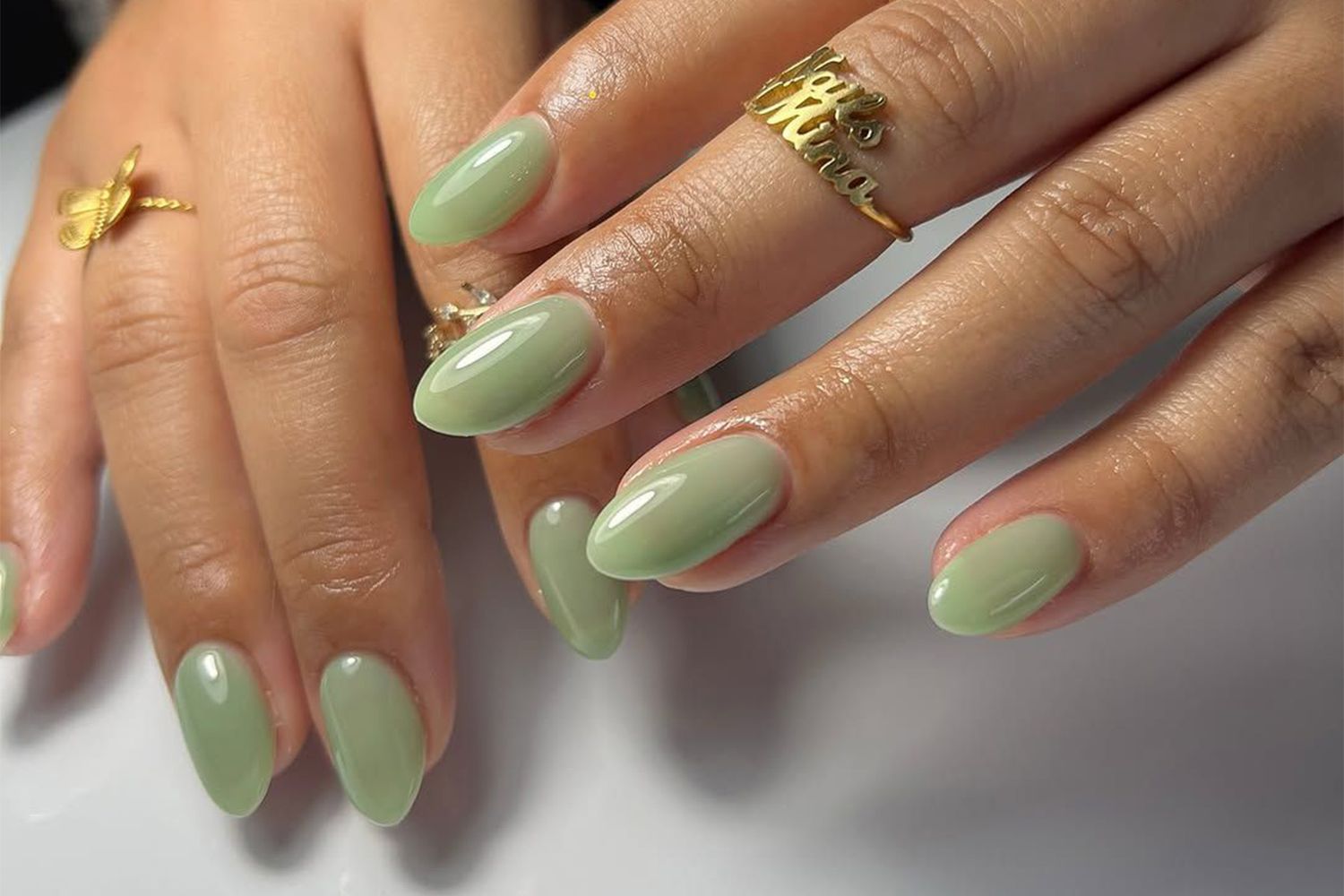 Sage Green Nails
