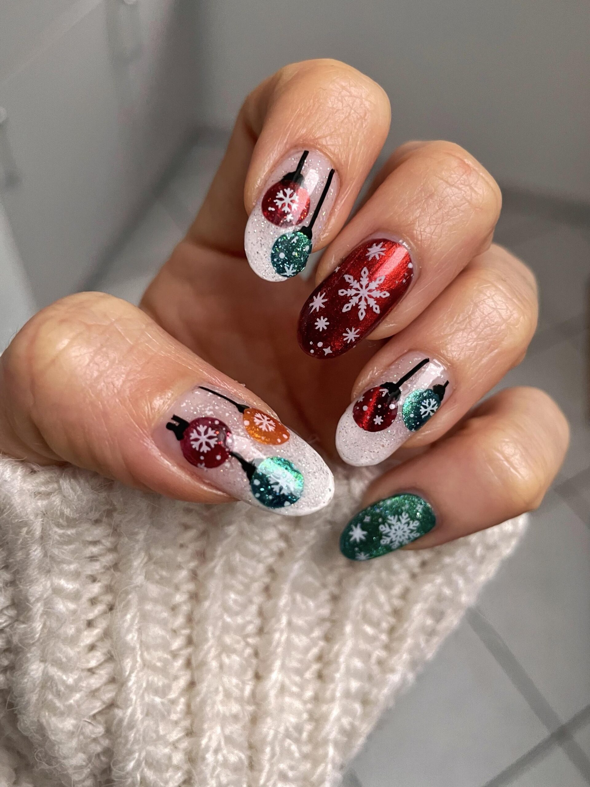 christmas ornament nails