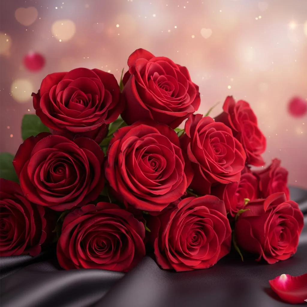Classic red rose valentine background image with a romantic and elegant look