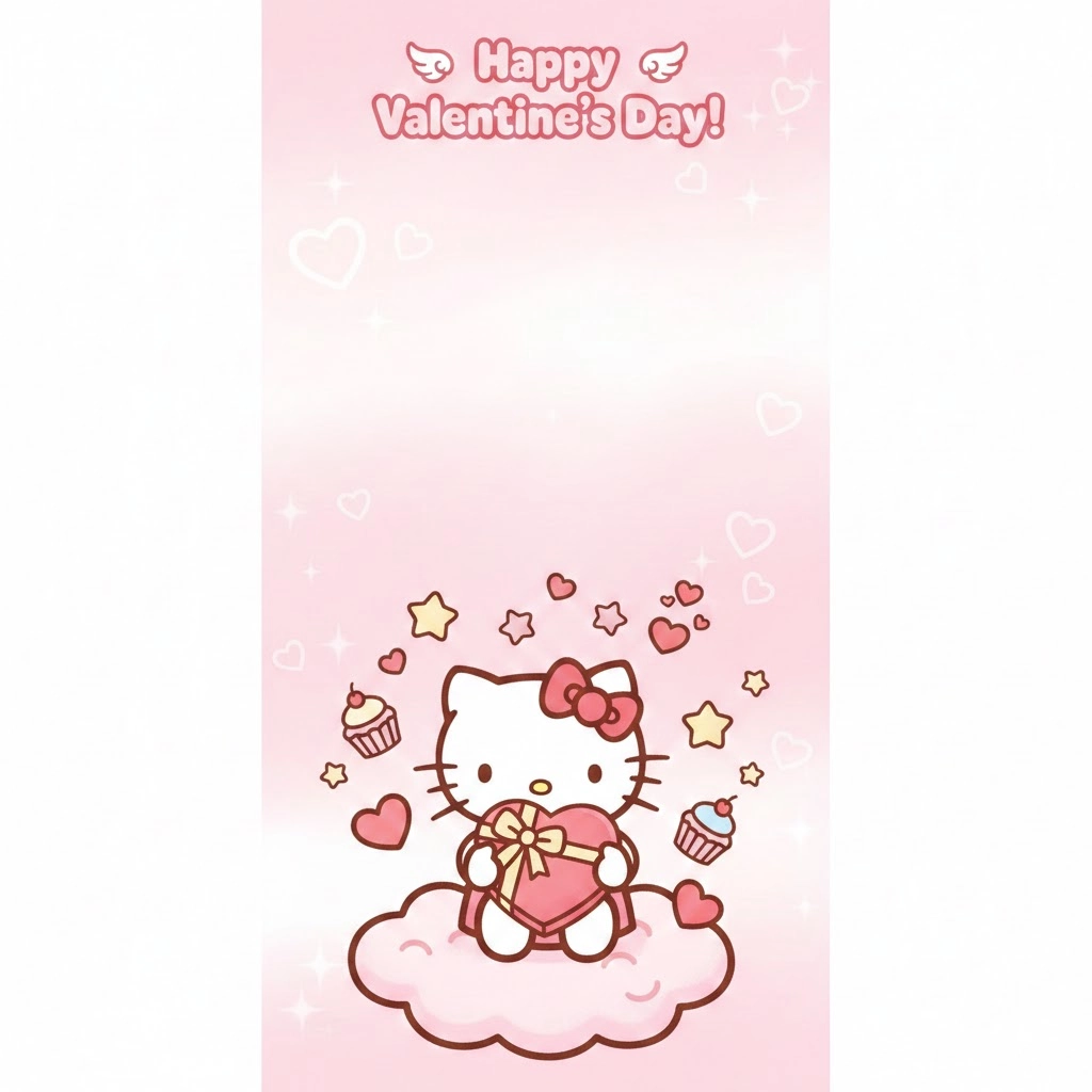 Hello Kitty Valentine wallpaper for mobile phone