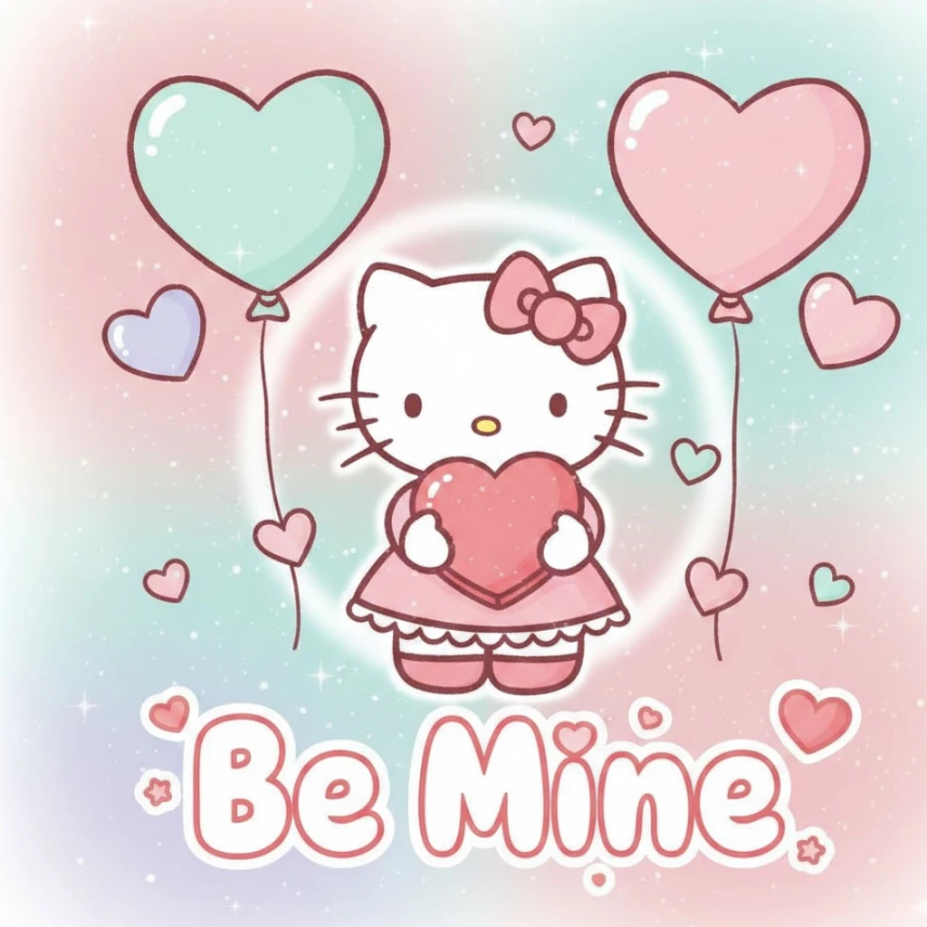Hello Kitty Valentines Day wallpaper with love quote