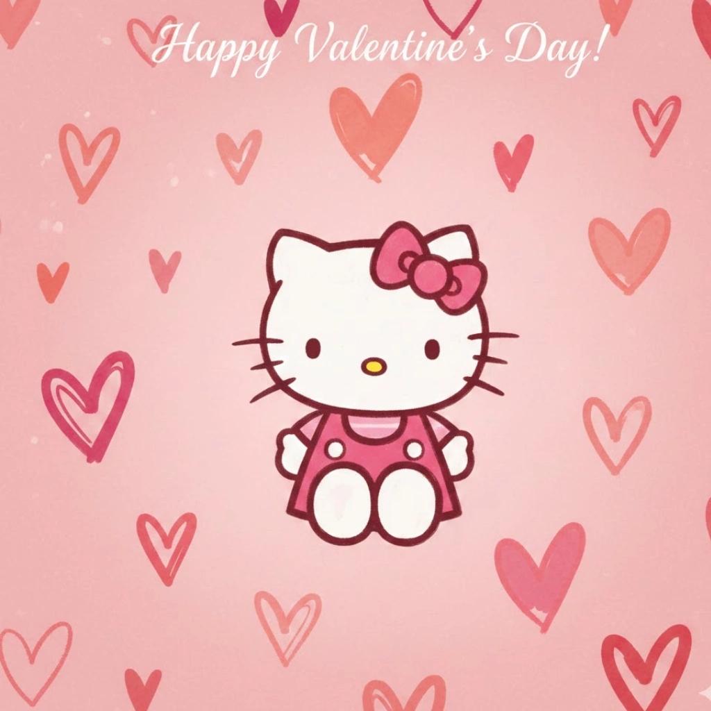 Hello Kitty Valentine’s wallpaper for phone free download