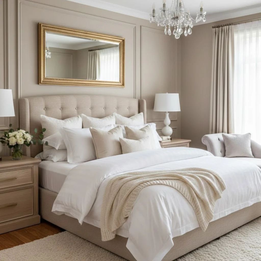 Hotel-style luxury bedding in a modern girls bedroom