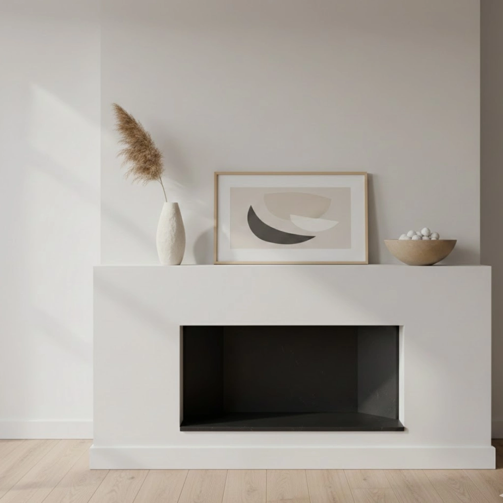 Simple mantel decorating ideas with minimal decor and neutral tones for a modern, elegant look.