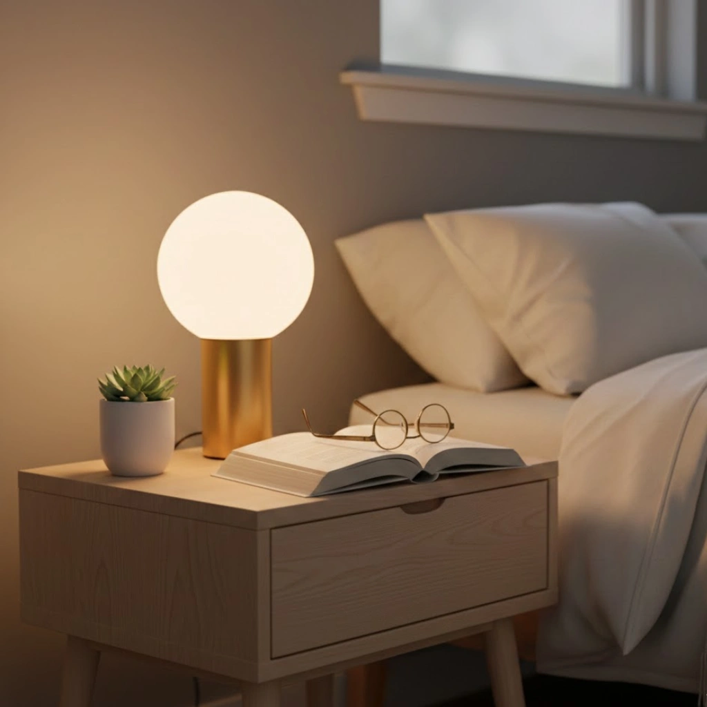 Simple nightstand decor for a cozy bedroom
