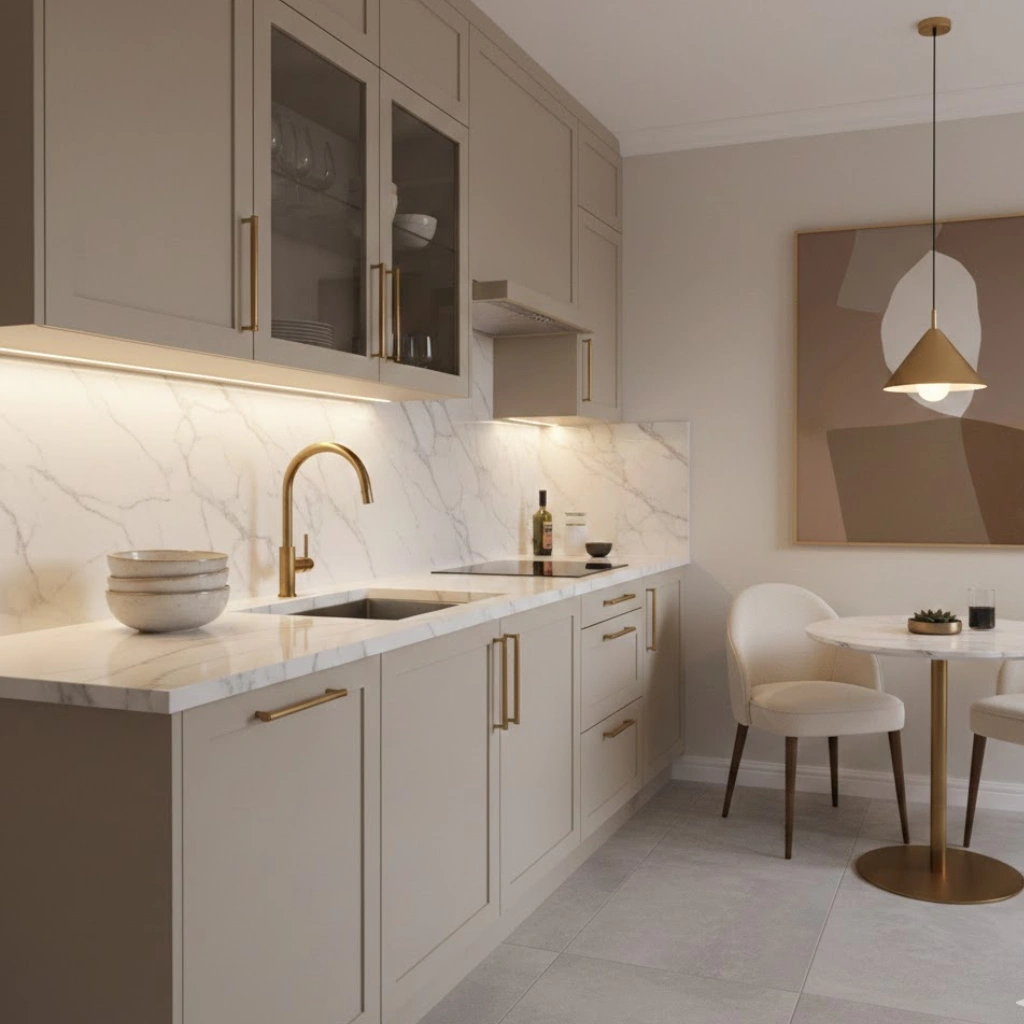 Small kitchen ideas modern luxury combining aesthetic design with high-end finishes