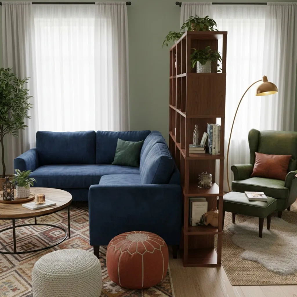 Small living room decor with defined zones for better functionality