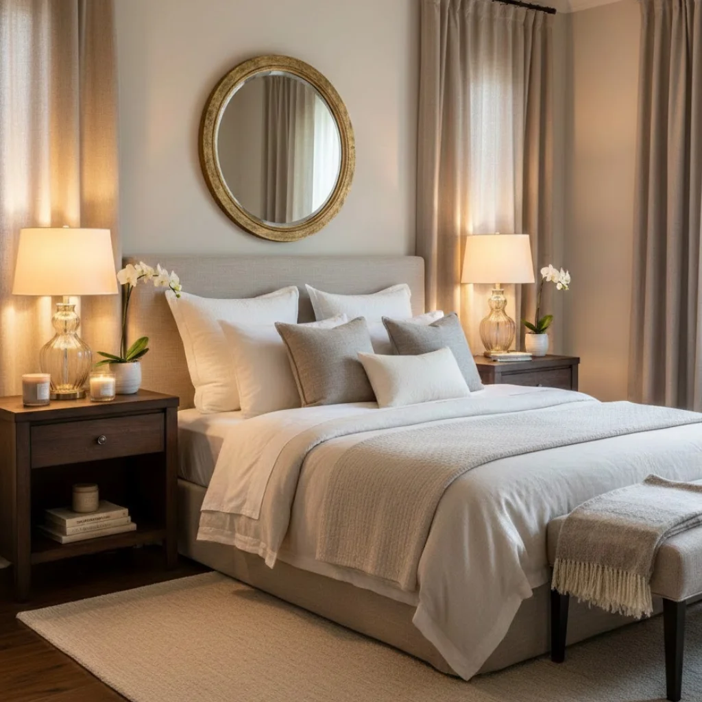 Romantic bedroom design perfect for cozy bedroom ideas for couples romantic with warm and intimate styling.