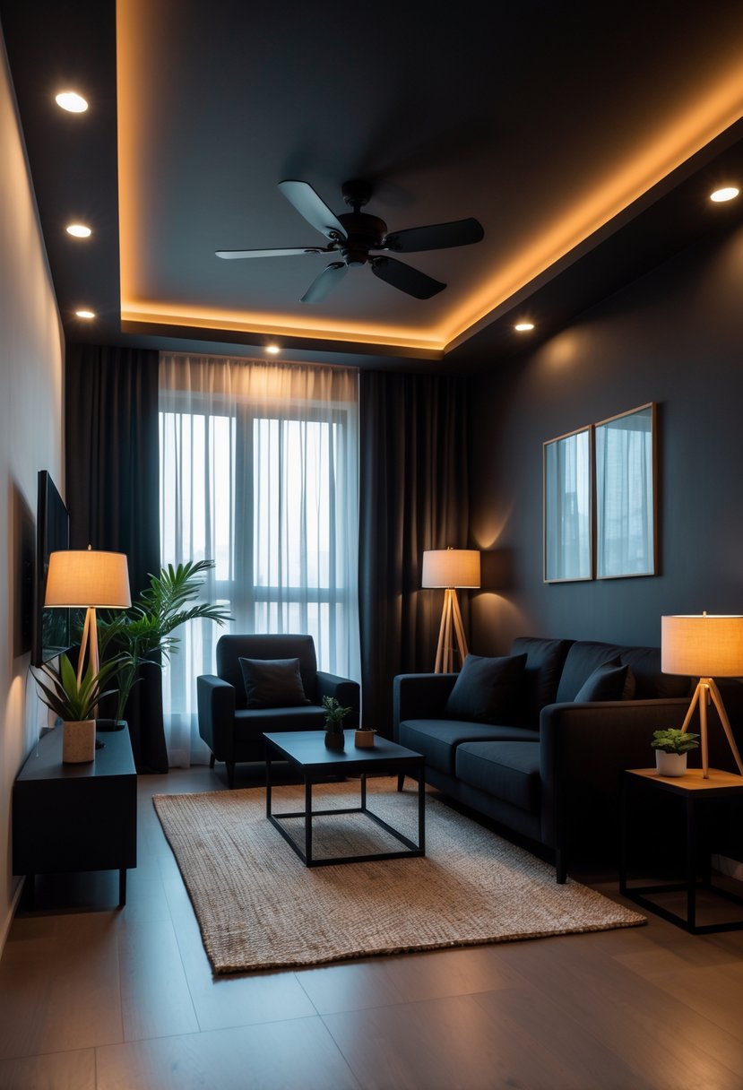 Small Black Living Room Ideas