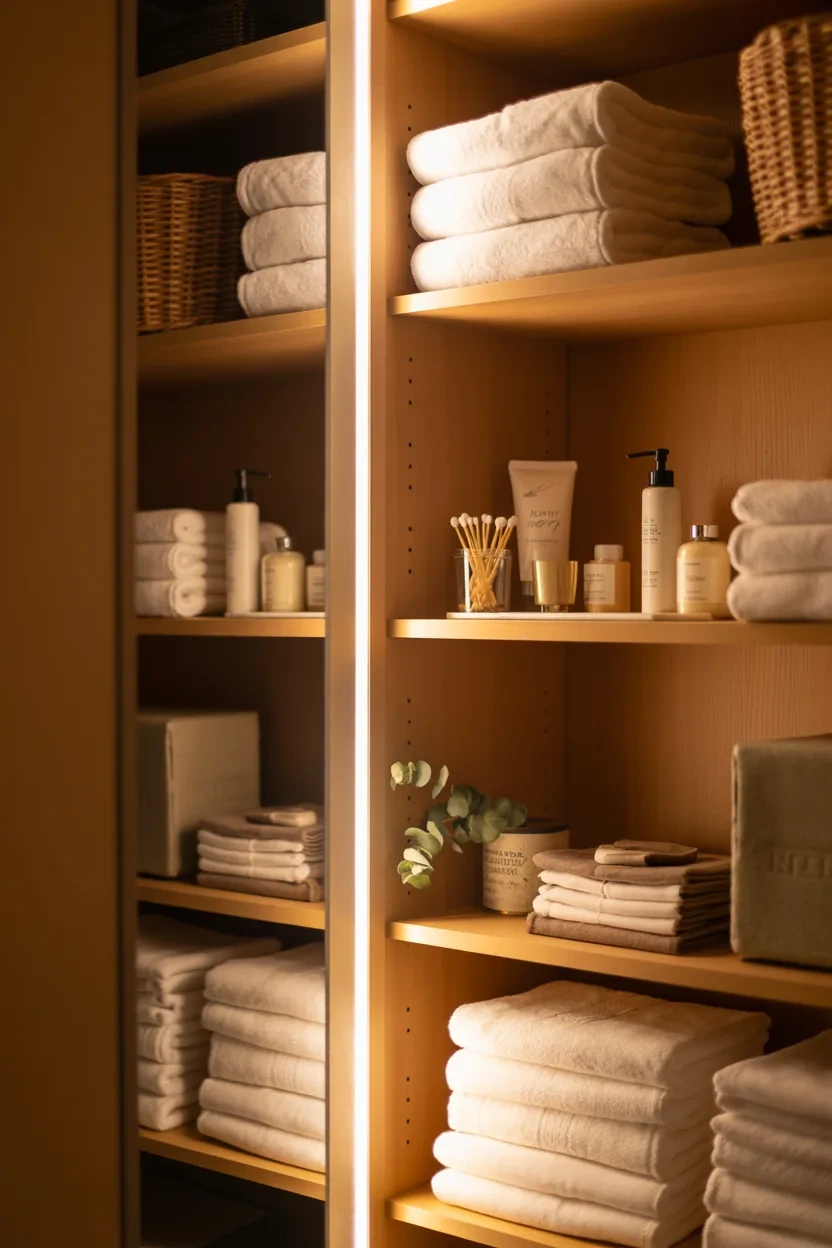 Hallway Linen Closet Organisation Ideas creating a guest ready section with towels and essentials