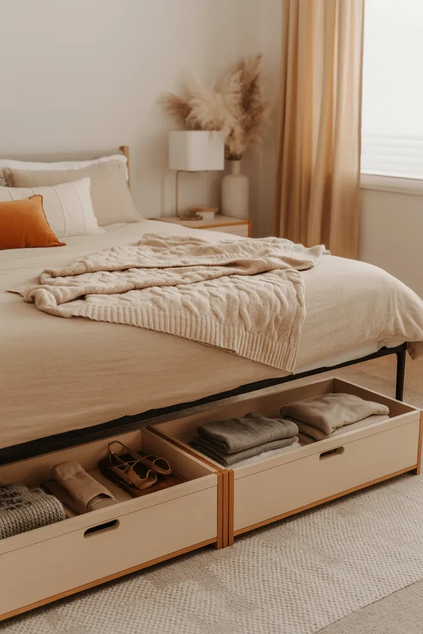 IKEA Hacks under bed storage idea for hidden bedroom organization and space saving