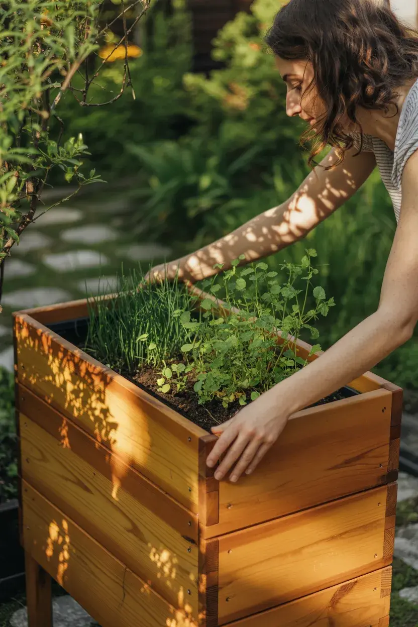 Maintaining DIY Cedar Planter Box for optimal plant growth