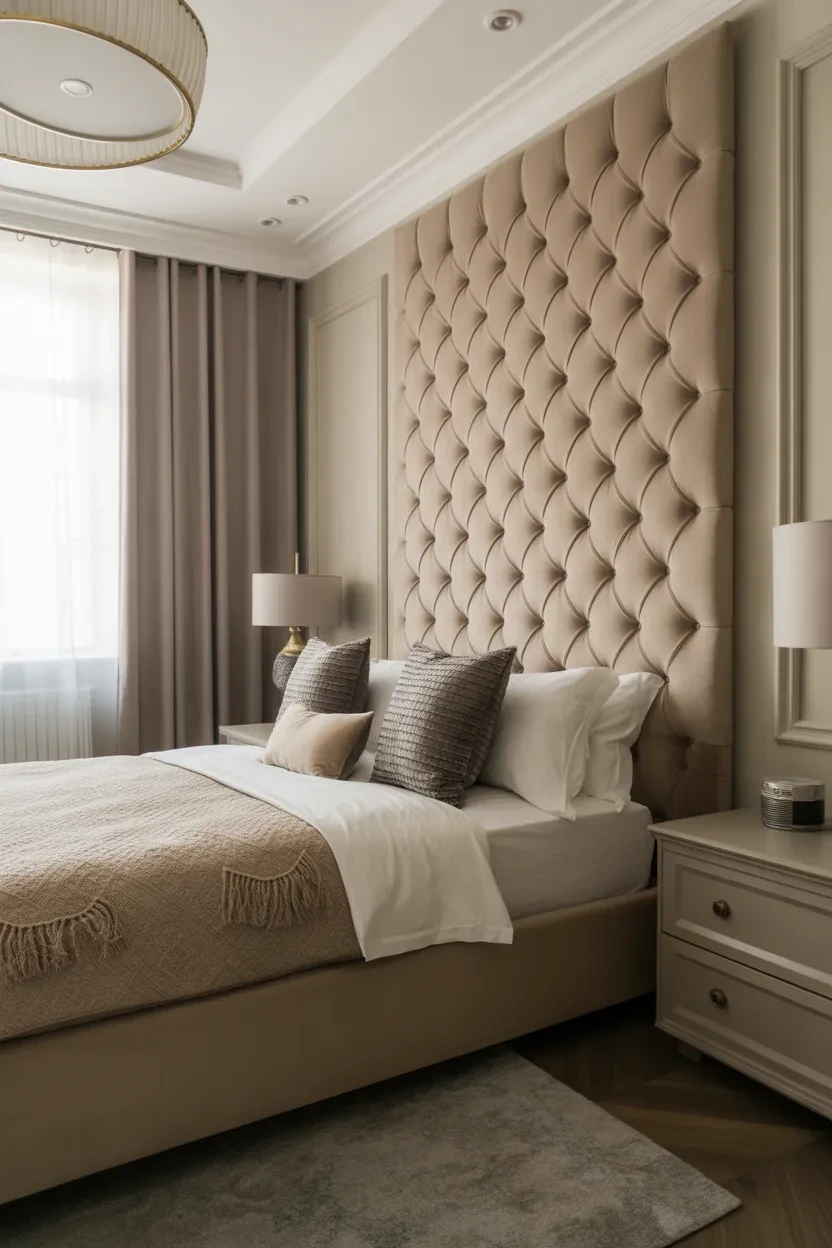 Statement headboard bed frame ideas with bold design creating a focal point in the bedroom