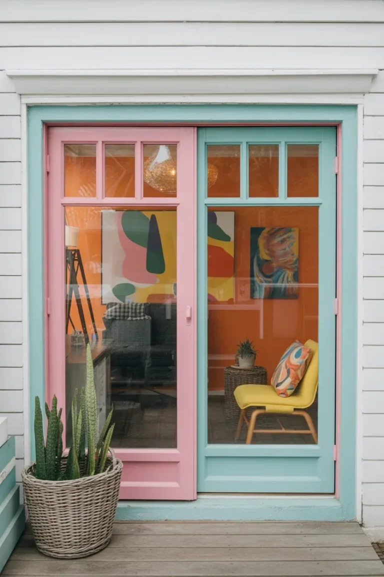 Colorful frame Patio Door Design Ideas for vibrant interiors