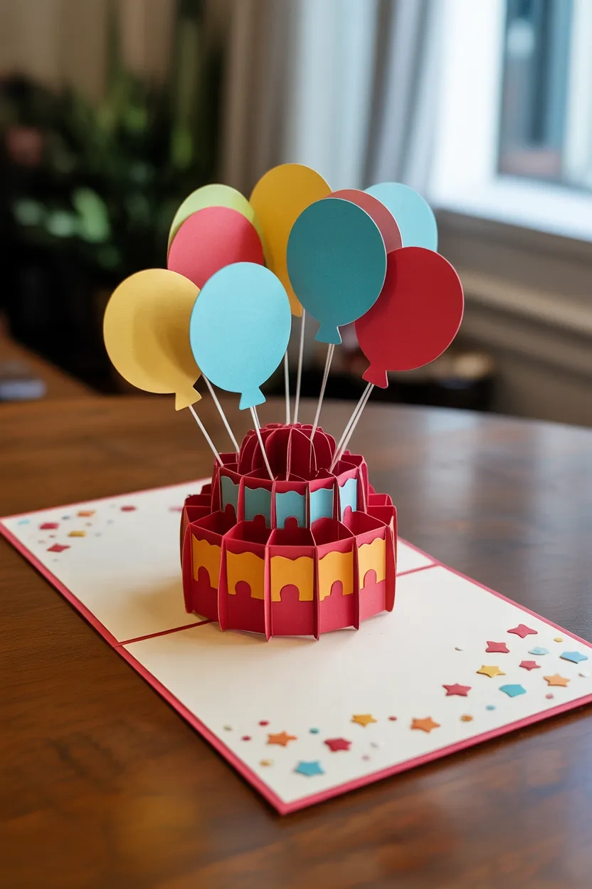 Pop up Handmade Birthday Card Ideas creative surprise design for friends