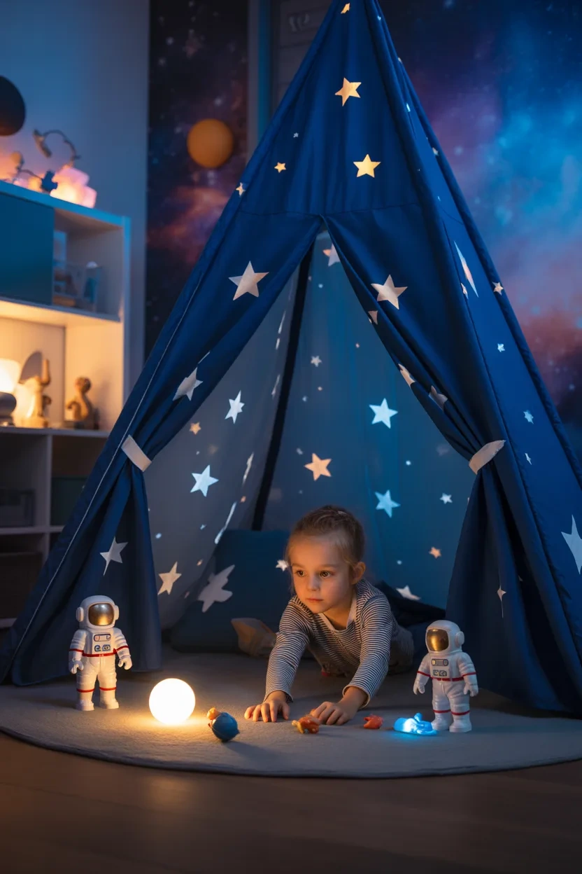 Tent Ideas For Kids space explorer tent with glowing stars
