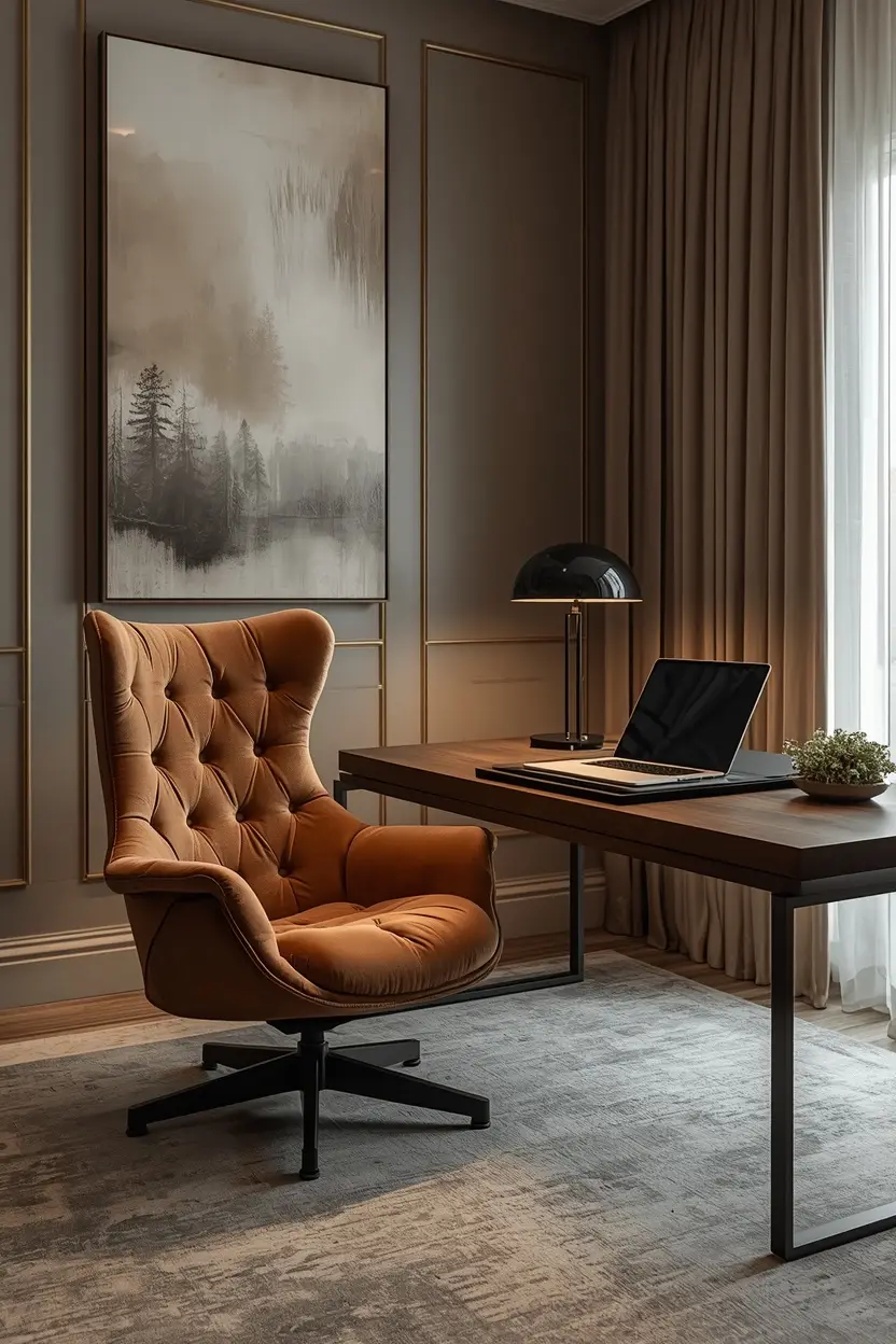 Computer Chair Design Ideas featuring a plush swivel lounge chair setup