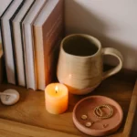 Fall Bedroom Ideas with a seasonally styled nightstand