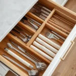 Kitchen Counter Organization supported by organized drawer dividers